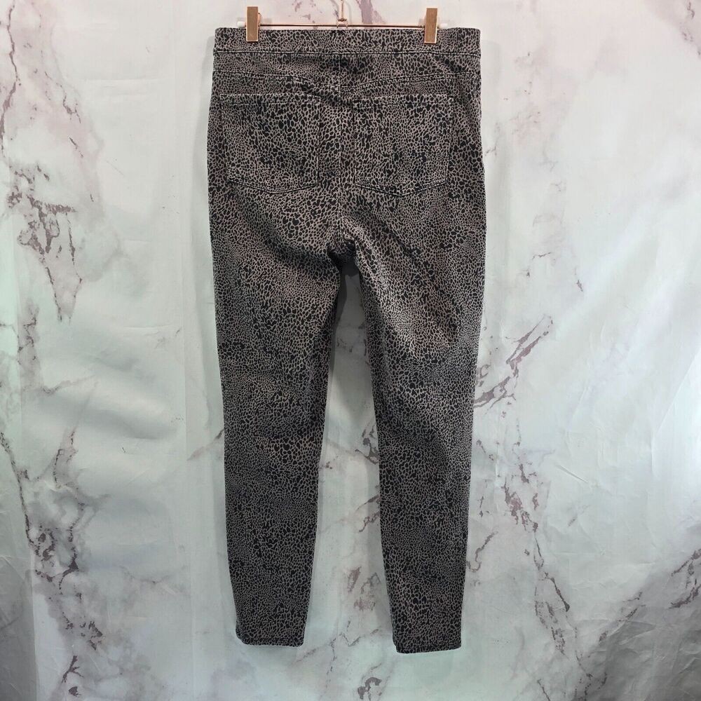 Spanx Jeggings Women Large Leopard Jeanish Ankle Pants Crop High Rise Dot